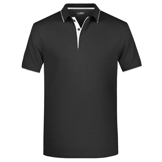 Men´s Polo Stripe - black - orange-635