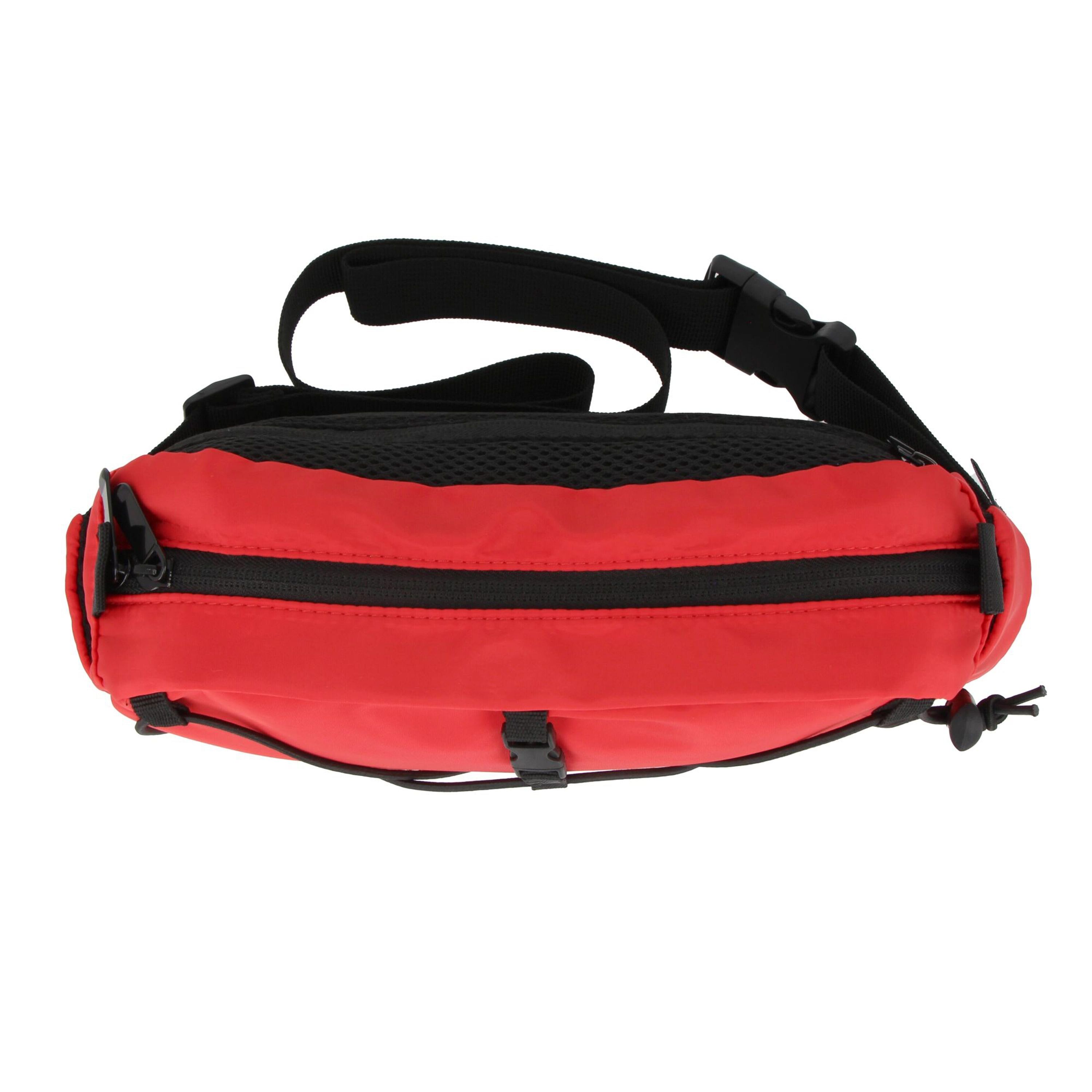 Umhängetasche aus R-PET mit Kordelzug - rot-899