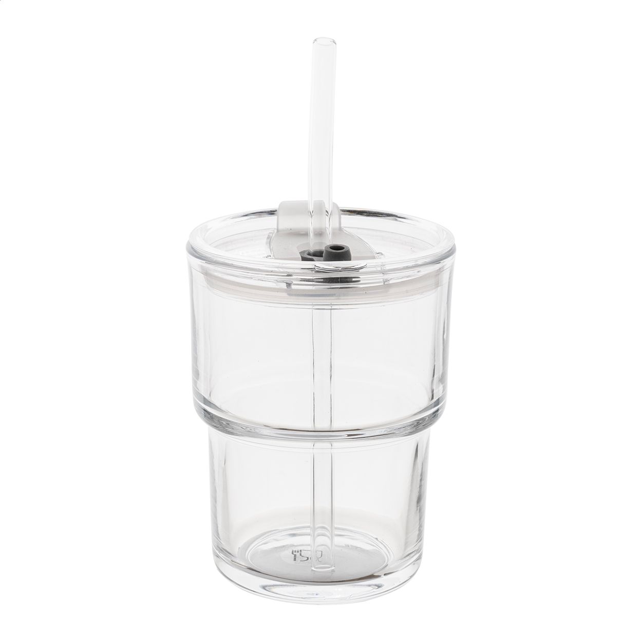 Glassip Reisebecher aus Glas, 400 ml - transparent-544