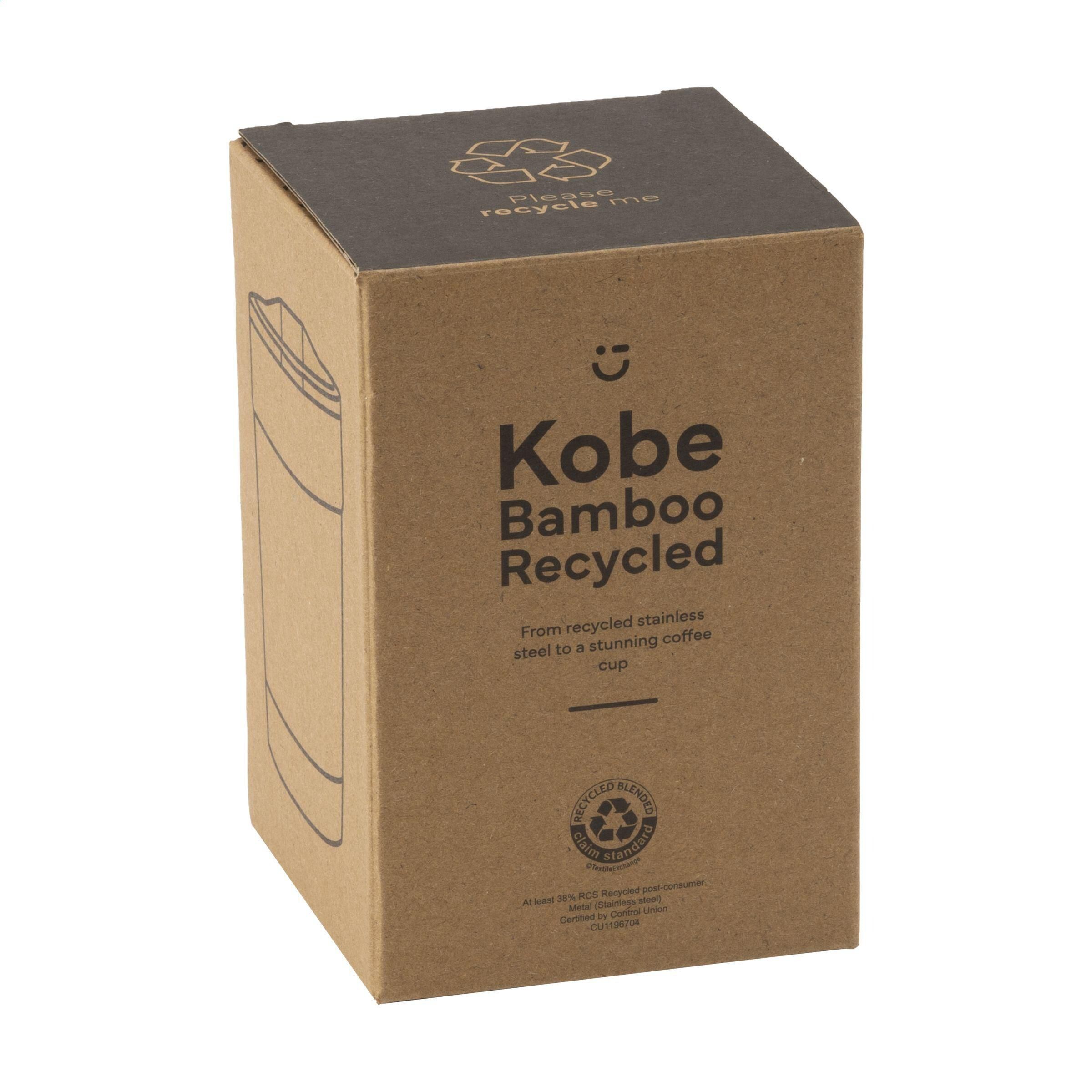 Kobe Bamboo RCS Recycled Steel 350 ml Kaffeebecher - schwarz-608