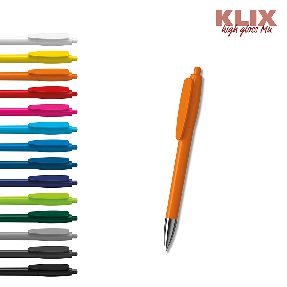 Druckkugelschreiber Klix high gloss Mn - hellblau-720