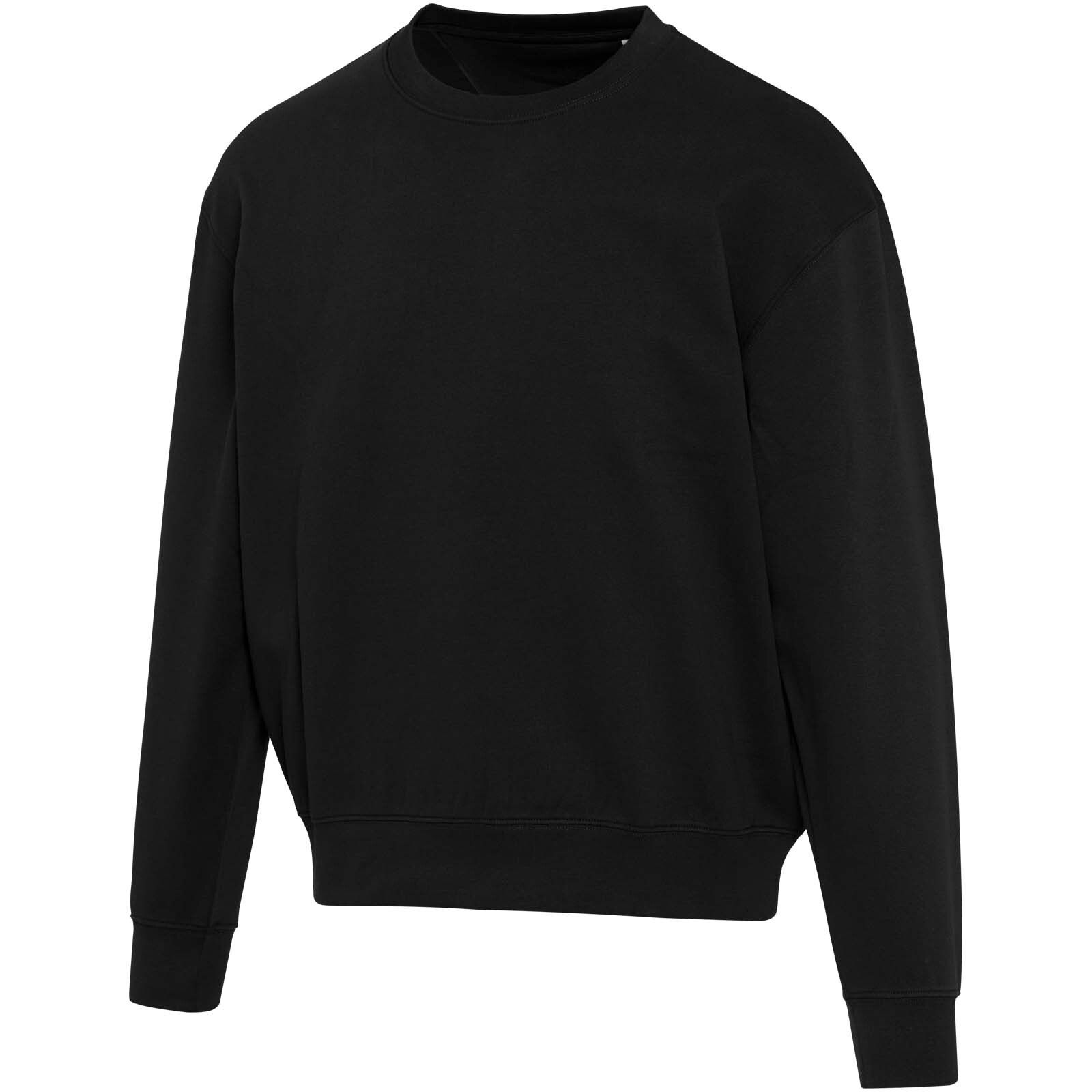 Boris Oversize Sweatshirt mit Rundhalsausschnitt aus recycelter 280 g/m2 Bio Baumwolle (OCS), unisex - schwarz-402