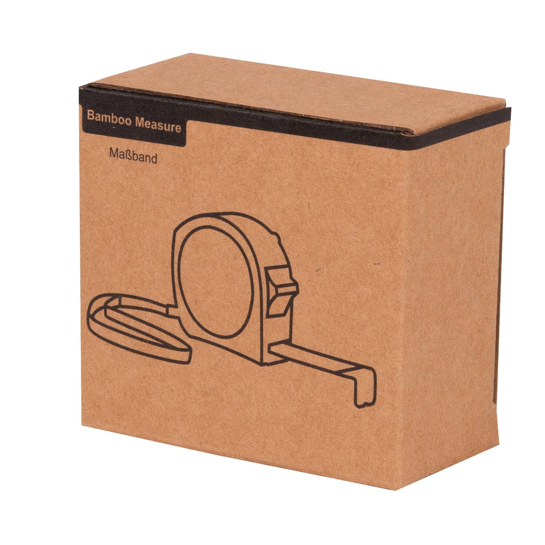 Maßband 5m BAMBOO MEASURE - braun - schwarz-833