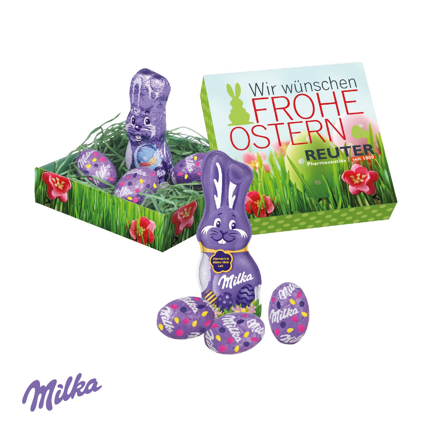 Osternest mit Schokolade von Milka-757