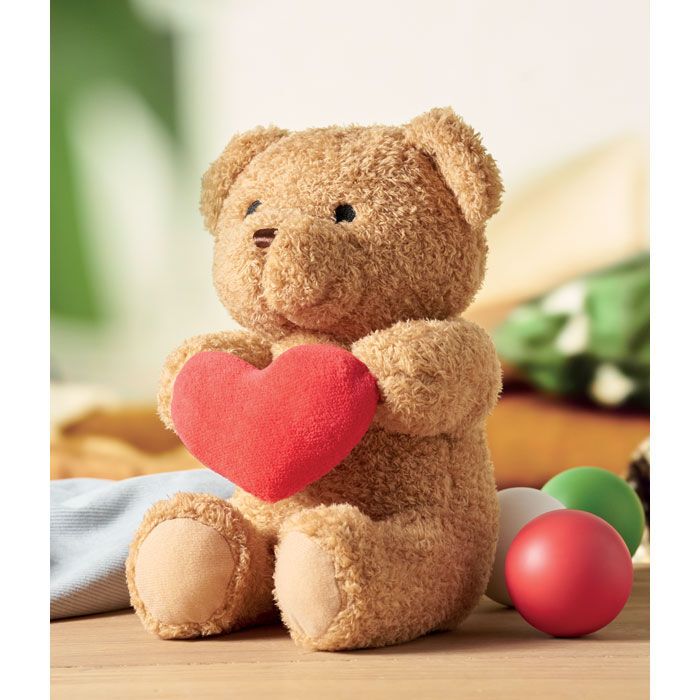 Teddybär mit Herz 23cm SNUGGLE - rot-274