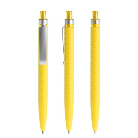 prodir QS01 Soft Touch PRS Push Kugelschreiber Metall-Clip - lemon-673