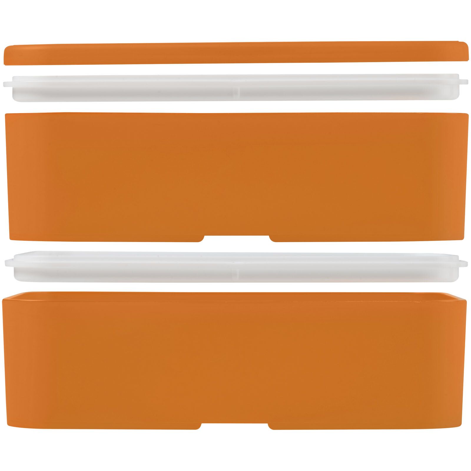 MIYO 700+700 ml Doppel-Lunchbox - orange -  orange -  weiss-477