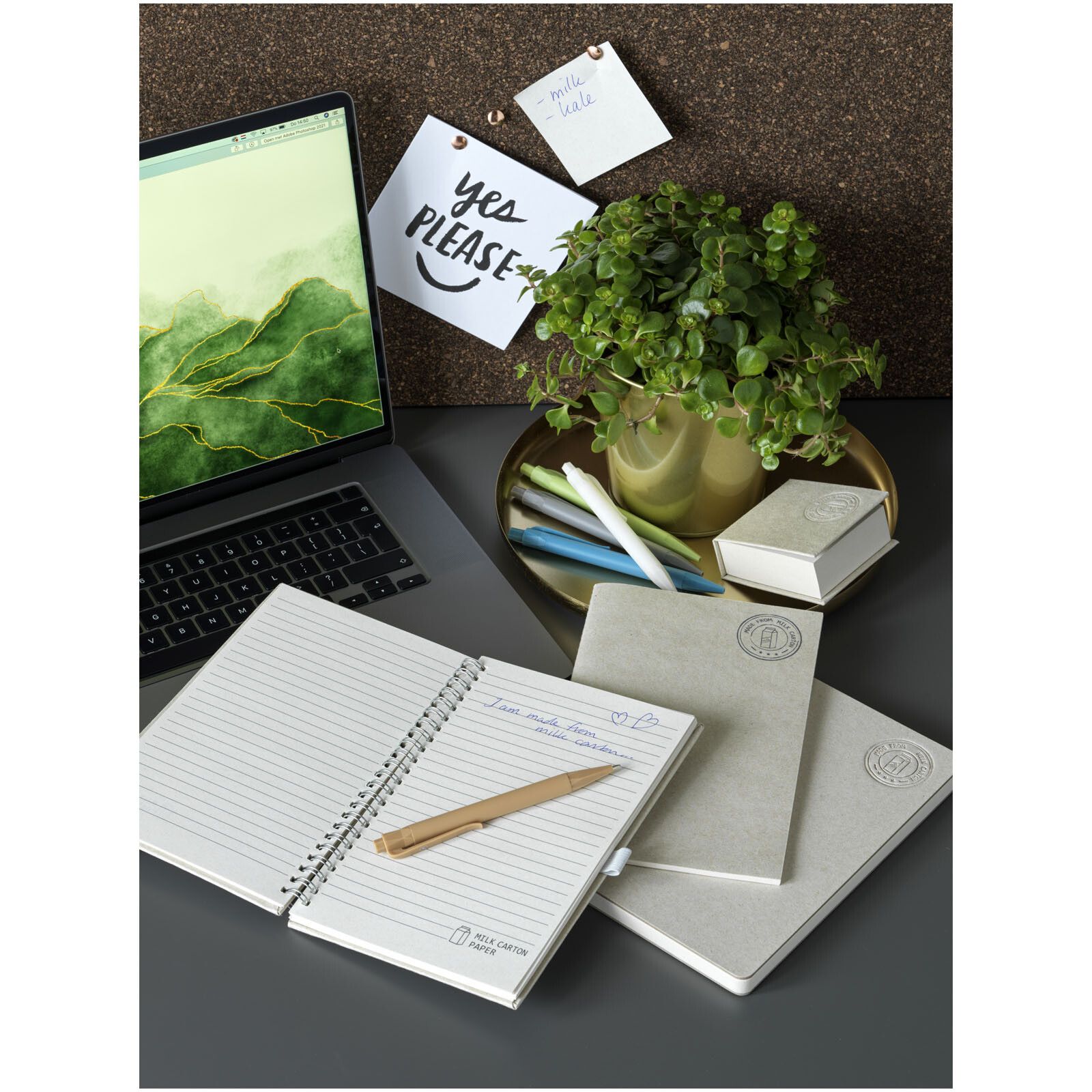 Dairy Dream A5 Spiral Notizbuch aus recyceltem Milchkarton - offwhite-169