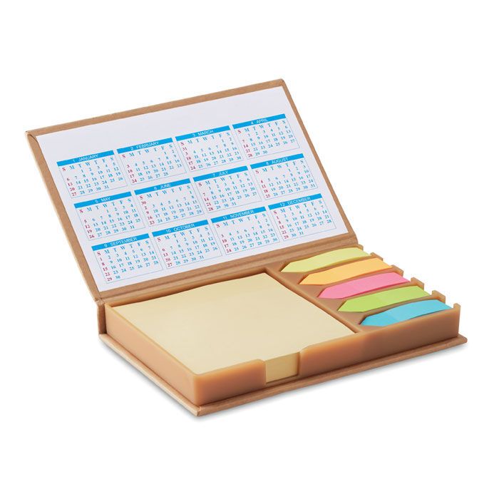 Notizzettelhalter mit Kalender MEMOCALENDAR - beige-886