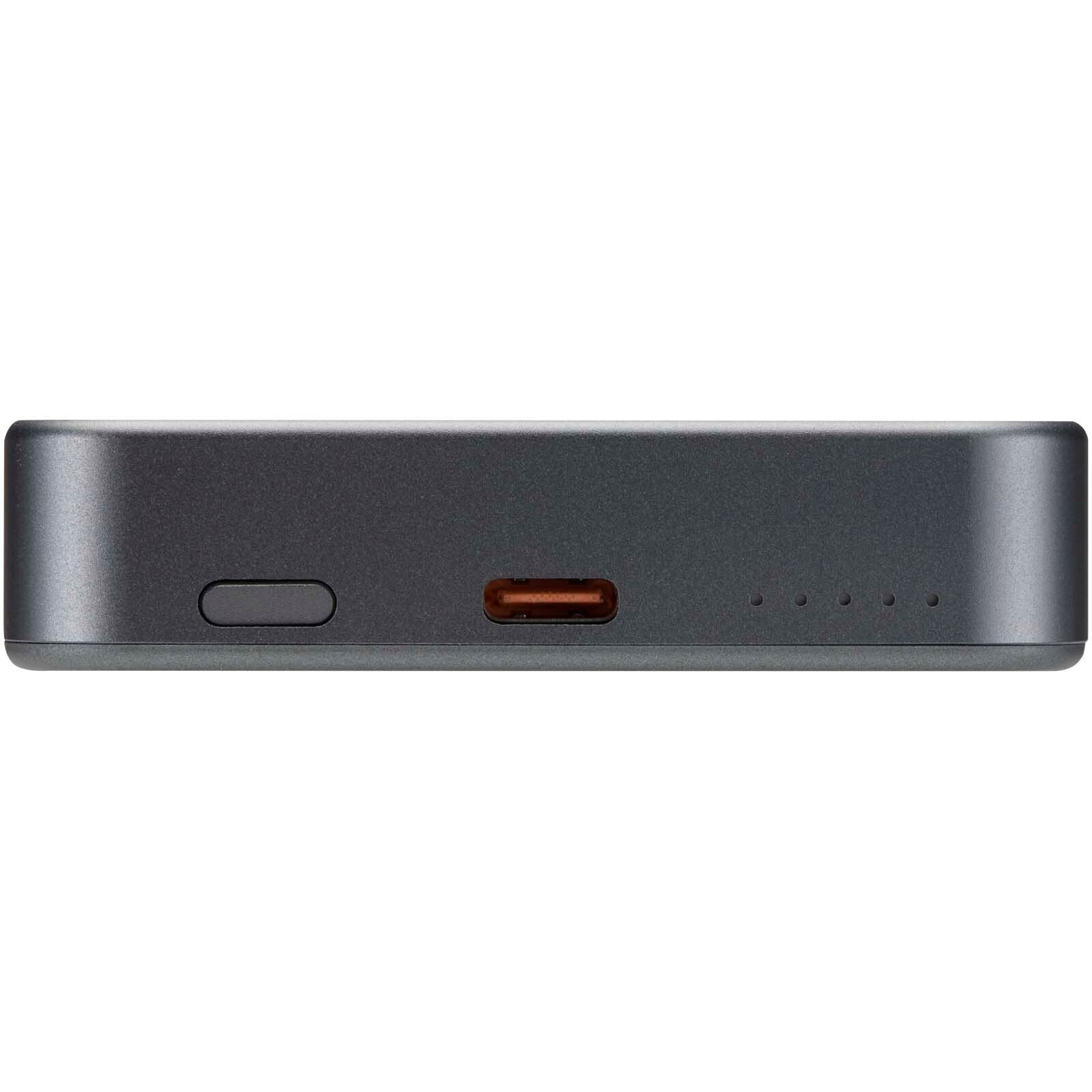 Avis 10.000 mAh RCS Powerbank aus recyceltem Aluminium mit Magnetfunktion  - gun metal-987