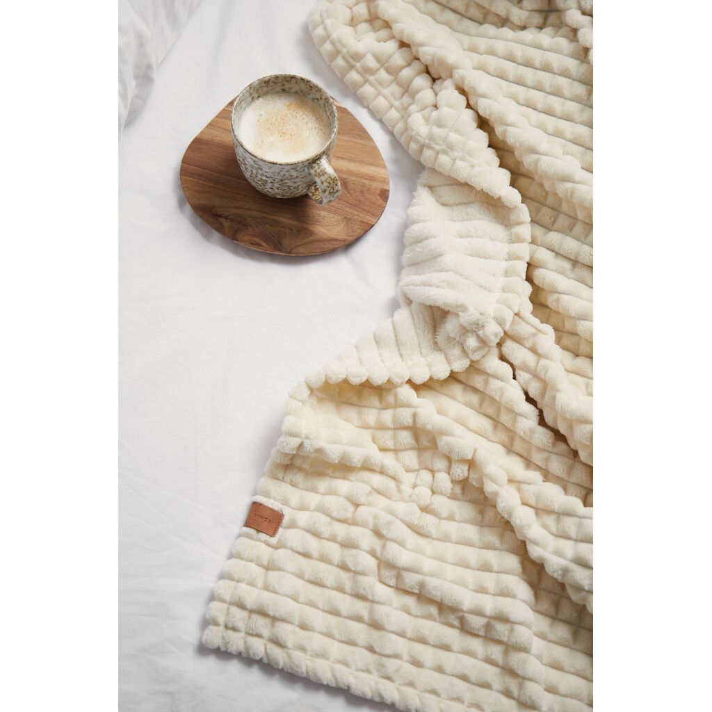 VINGA Branson Decke aus GRS recyceltem PET - beige-132