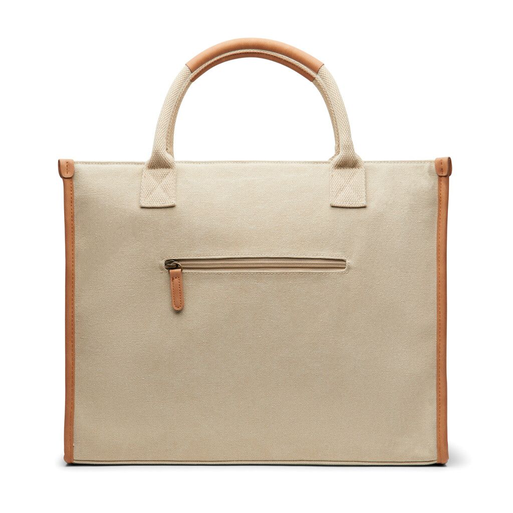 VINGA Bosler Büro-Tasche aus RCS recyceltem Canvas - beige-224