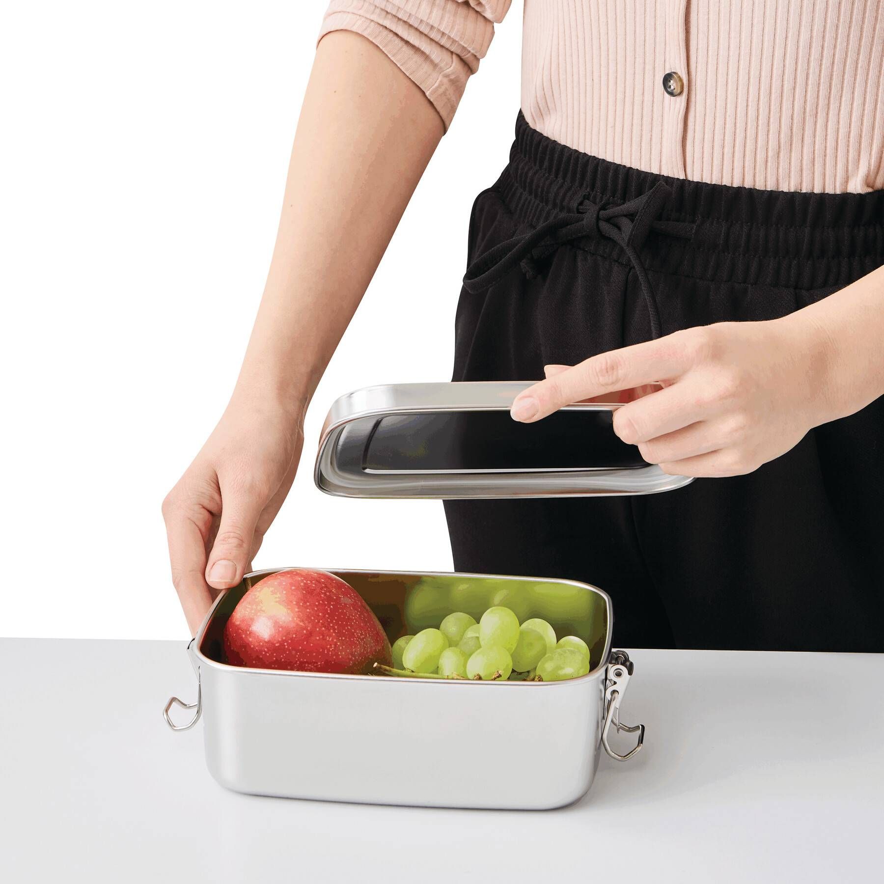 Edelstahl Lunchbox STRONG BREAK - silber-397
