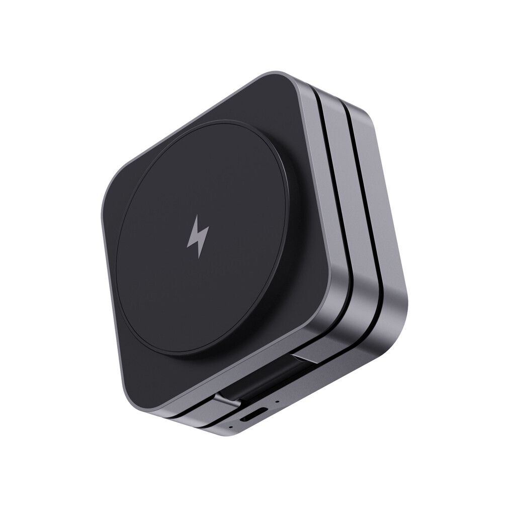Terra faltbares 3-in-1 15W Charger aus RCS rec. Aluminium - grau-978