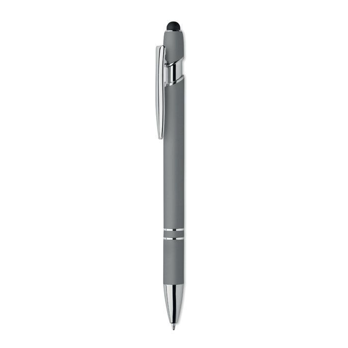 Druckkugelschreiber mit Stylus SIPARO - steingrau-86