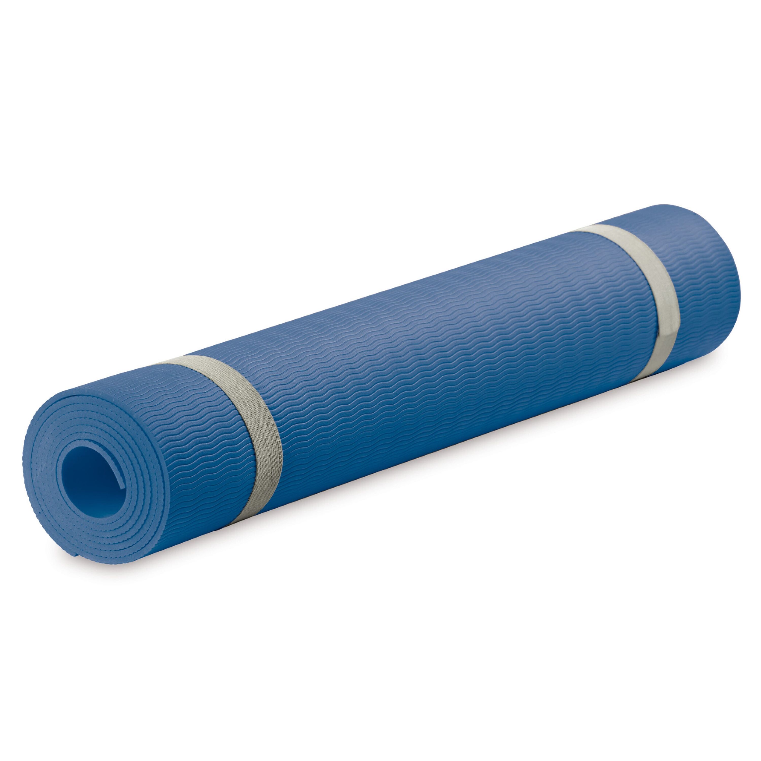 Fitness-Yogamatte mit Trageriemen - dunkelblau-713