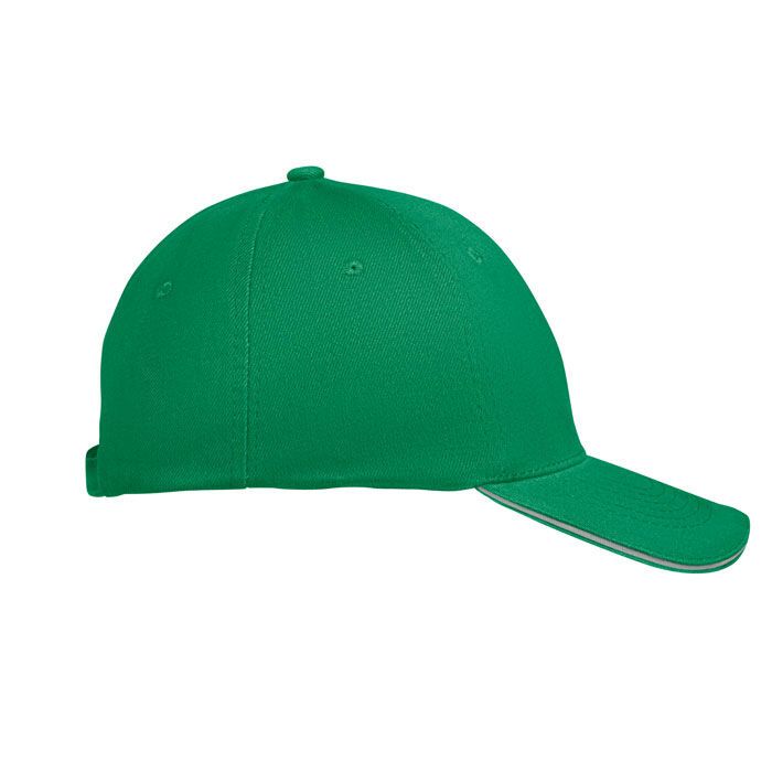 6-Panel-Baseball-Cap BUFFALO - präriegrün - weiß-658
