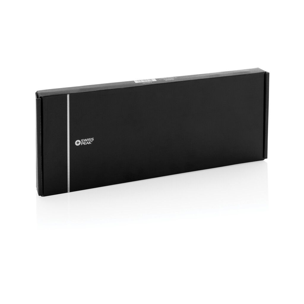 Swiss Peak 3-in-1- Wireless-Charging Desk-Tray aus RCS rPU - schwarz-46