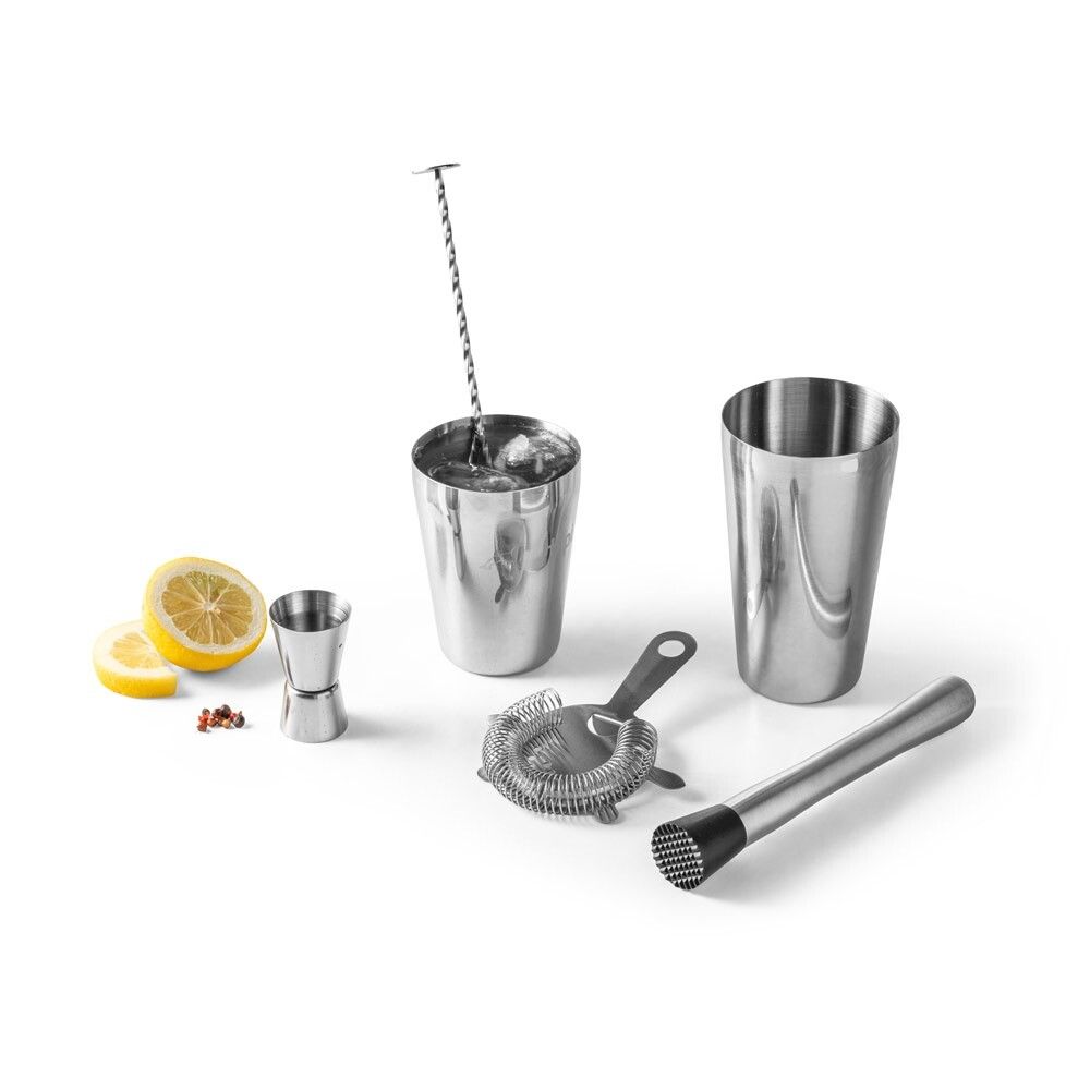 BRAMBLE Cocktail-Set aus Edelstahl bestehend aus 6 Teilen - silber-35