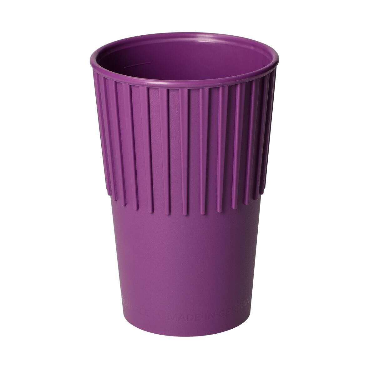 Riffel-Becher ToGo, 300 ml - raffiniertes rot-575