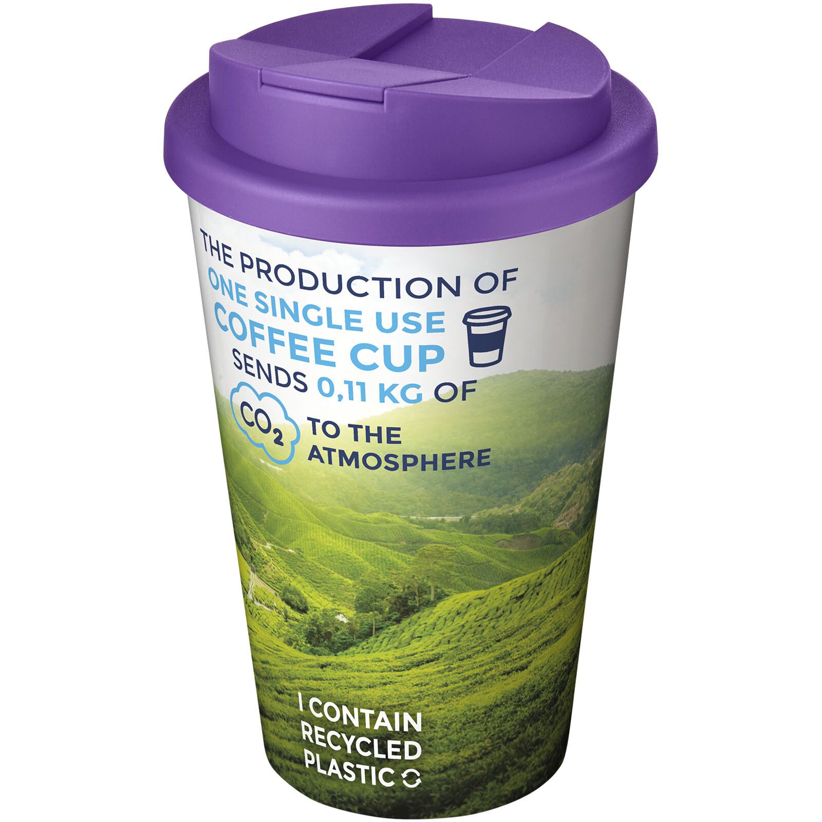 Brite-Americano 350 ml Isolierbecher mit auslaufsicherem Schraubverschluss - weiss -  lila-172