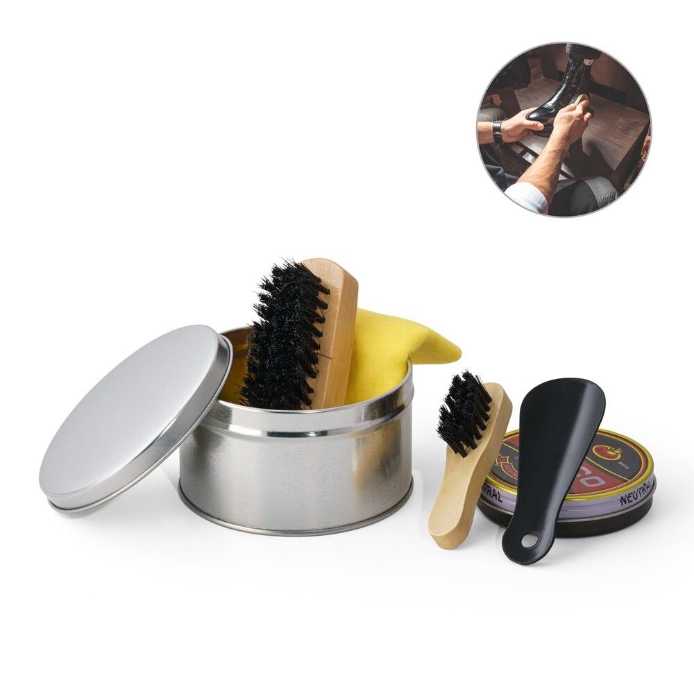 COBB Schuhputz-Set 6-teilig bestehend - satinsilber-629