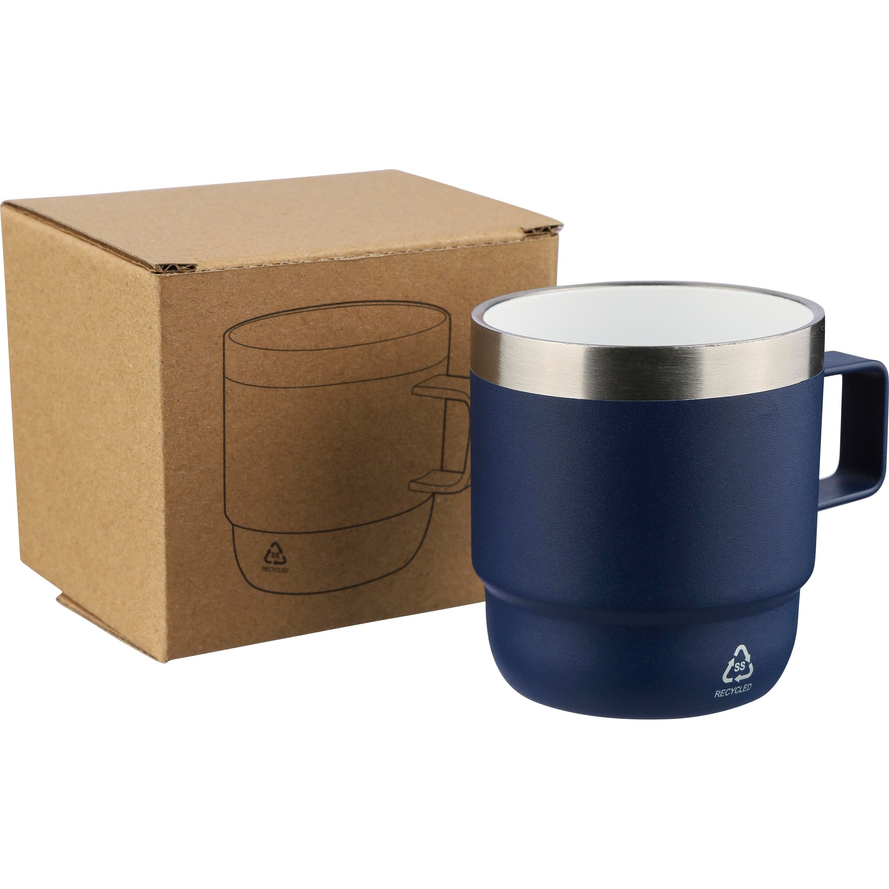Recycelter Edelstahl-Becher mit doppelter Wand (180 ml) Lilia - weiß-612