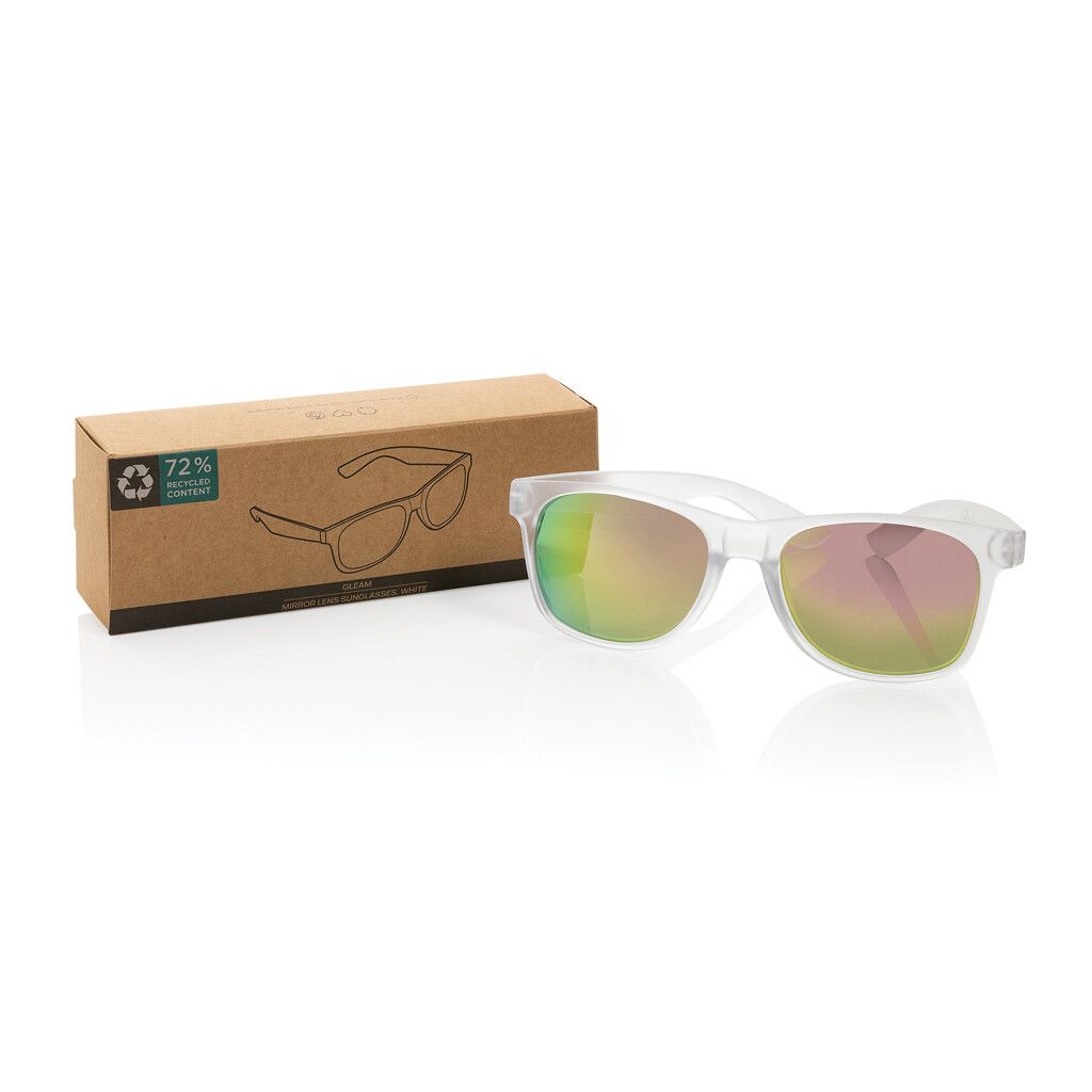 Gleam Sonnenbrille aus RCS rec. PC mit verspiegelten Gläsern - weiß-550