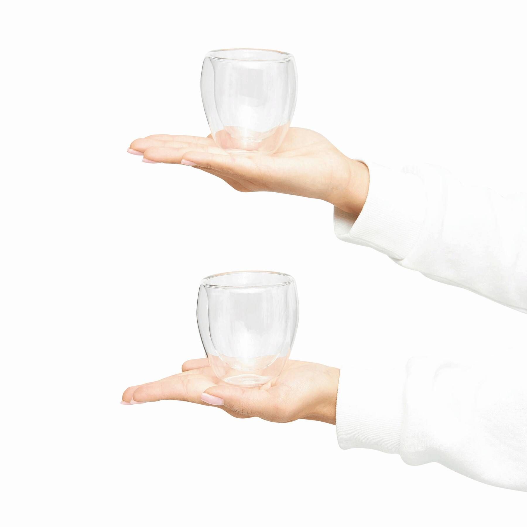 Gläser-Set, doppelwandig: 2er Set DRINK LINE S - transparent-709