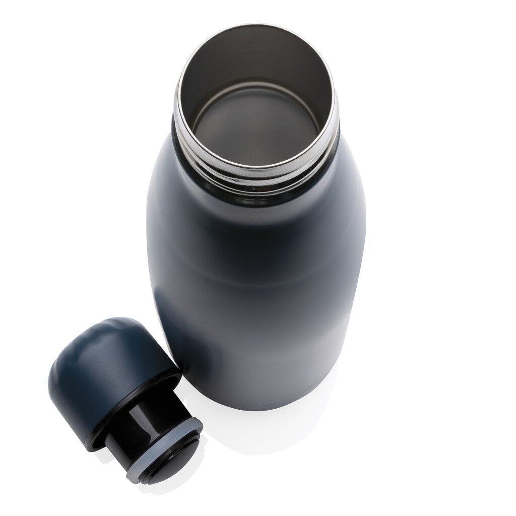 Einfarbige Vakuumisolierte Stainless Steel Flasche - blau-115