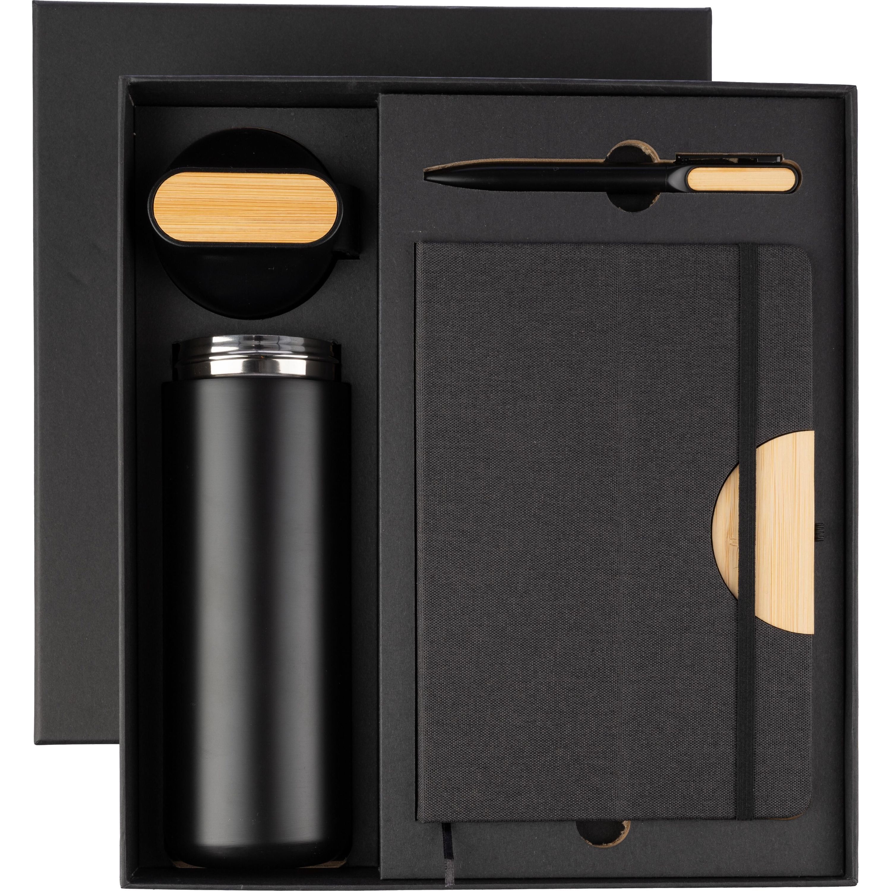 Schwarze Karton-Geschenkbox Kurt  - schwarz-253