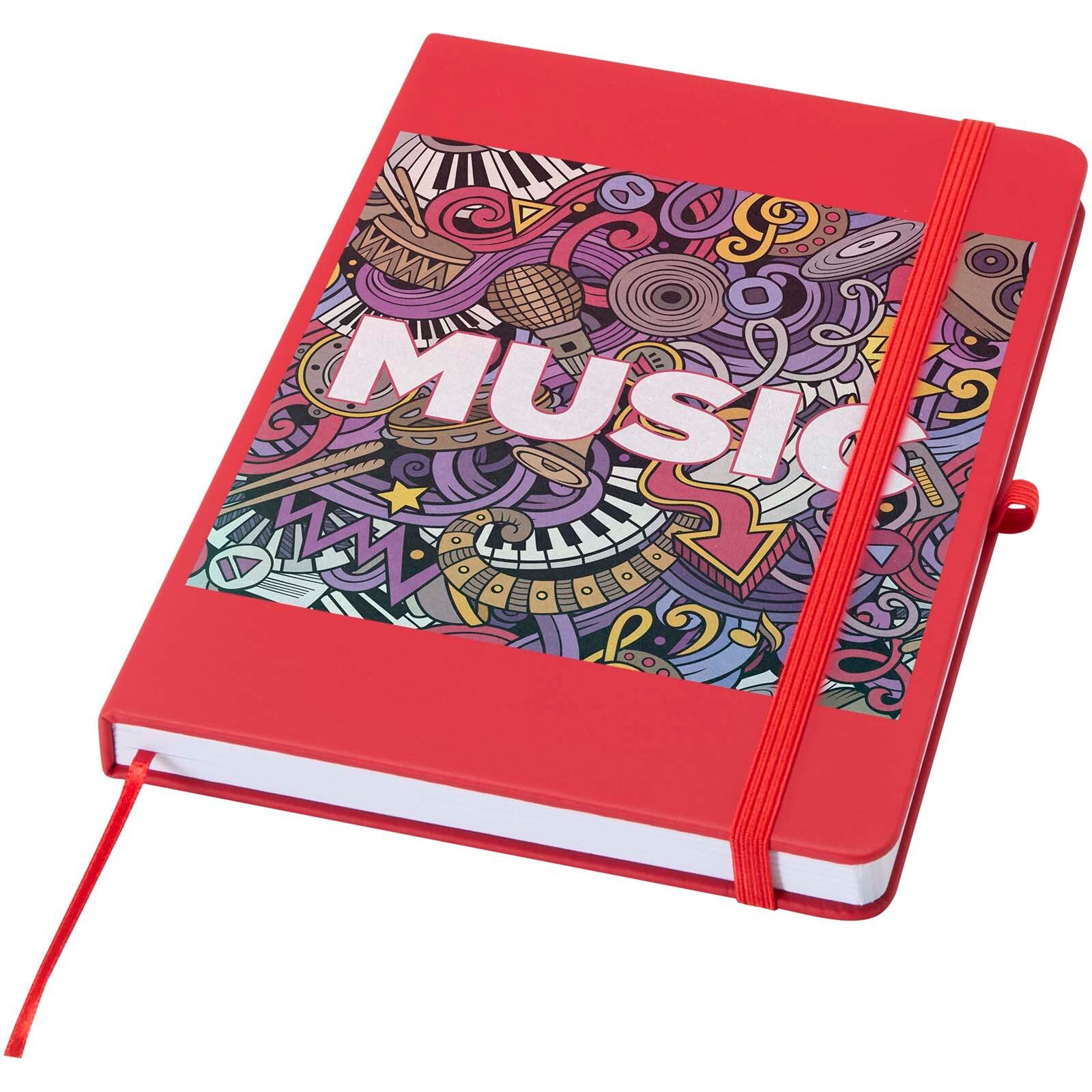 Spectrum A5 Notizbuch mit Hardcover aus recyceltem Material - rot-889