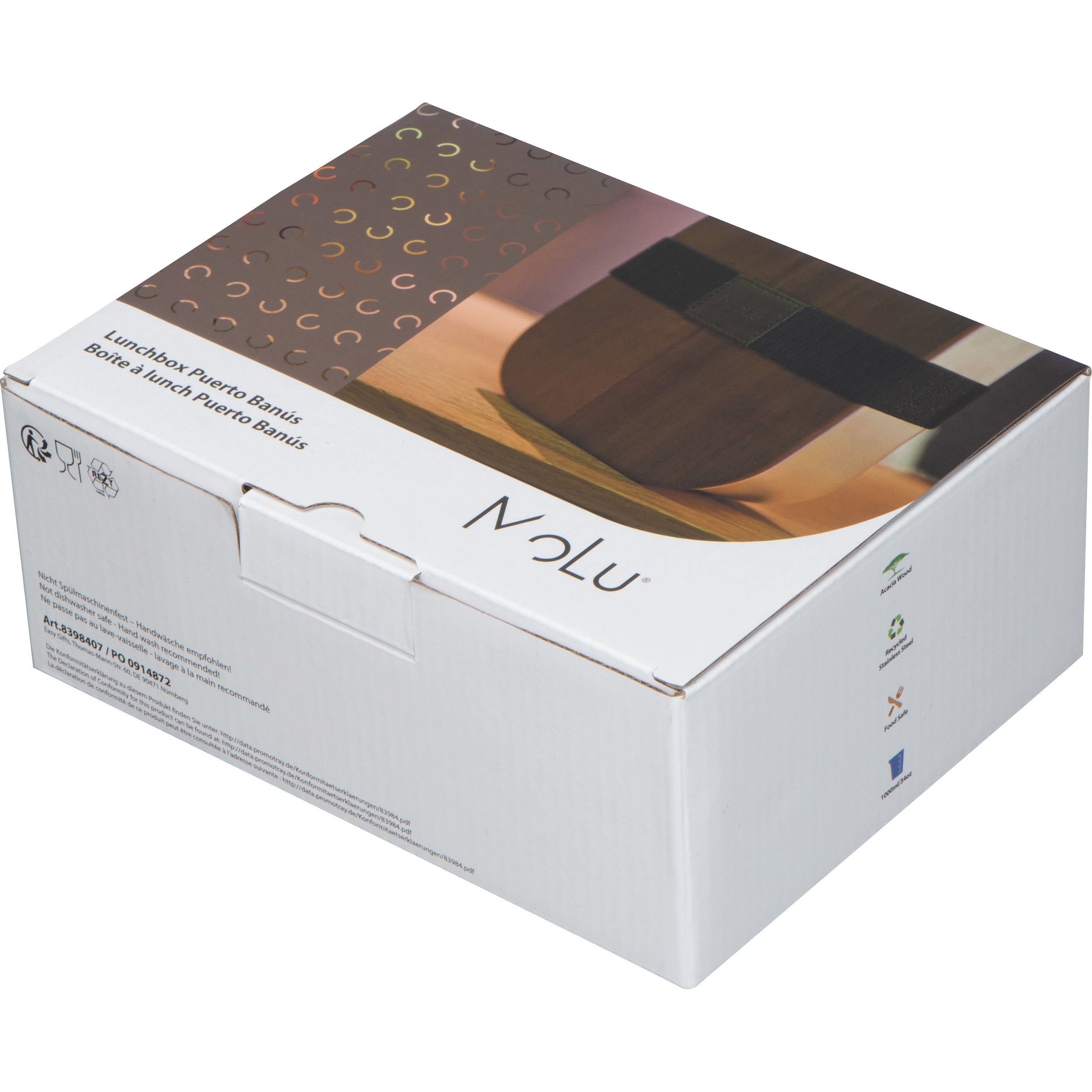 MoLu Lunchbox Puerto Banús 1000 ml - silbergrau-812