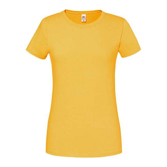 Ladies Iconic 195 Ringspun T - sunflower-465