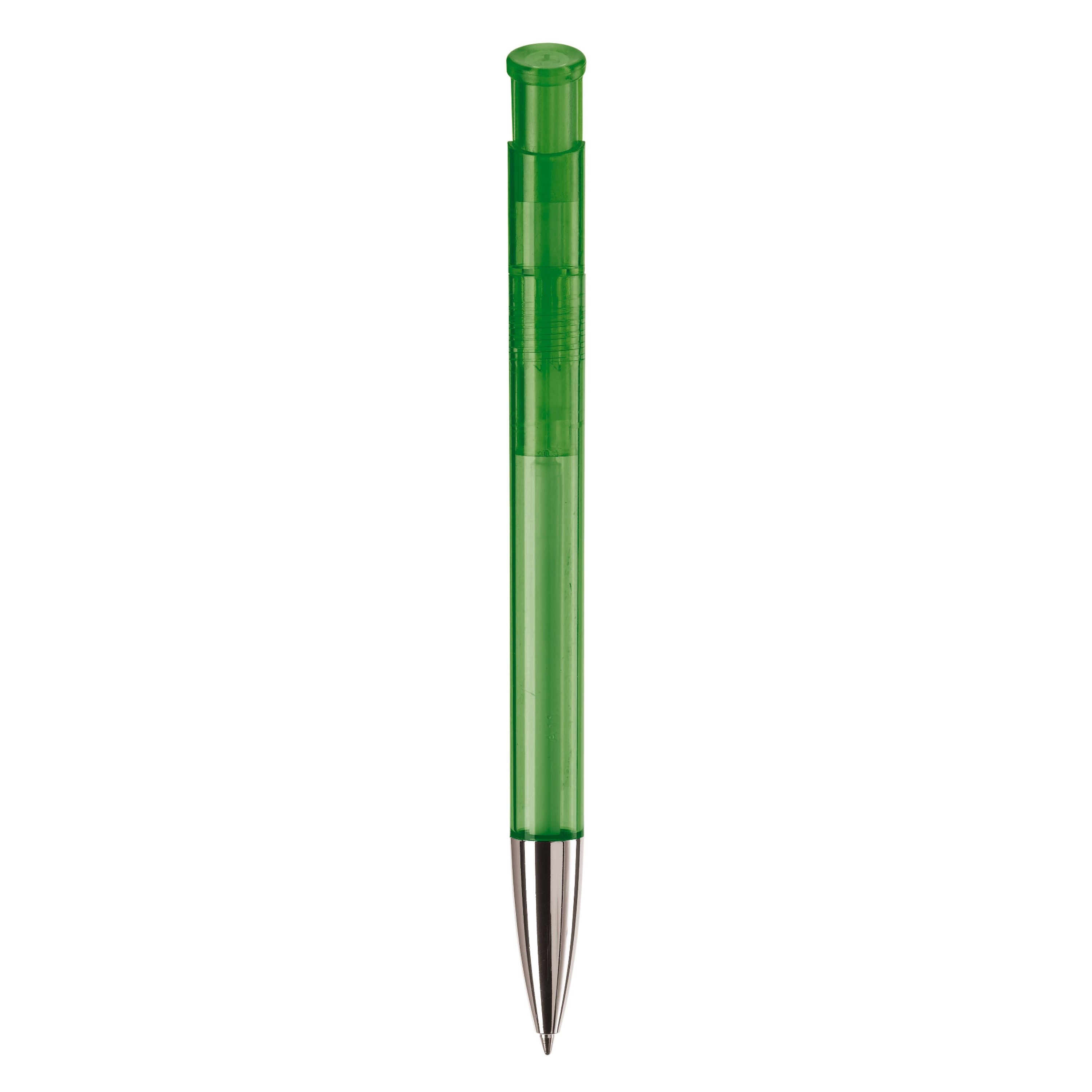 Kugelschreiber Avalon Transparent mit Metallspitze - transparent  -  grün-148