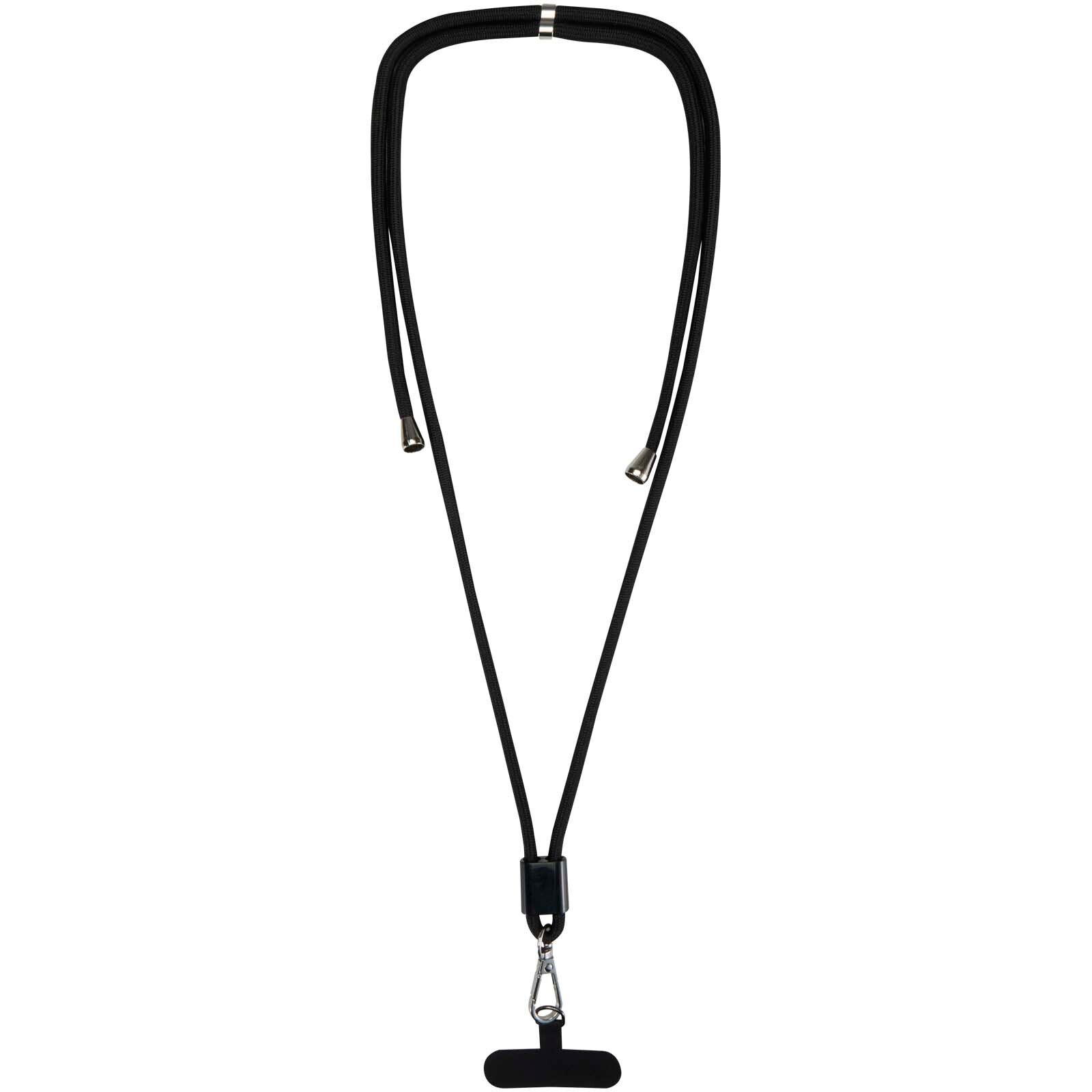 Vega verstellbares, recyceltes Smartphone Lanyard - schwarz-153