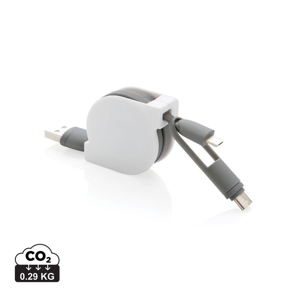 3-in-1 ausziehbares Kabel - grau-891