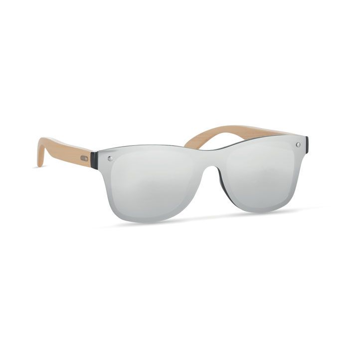 Sonnenbrille mit Bambus ALOHA - silber glänzend-726