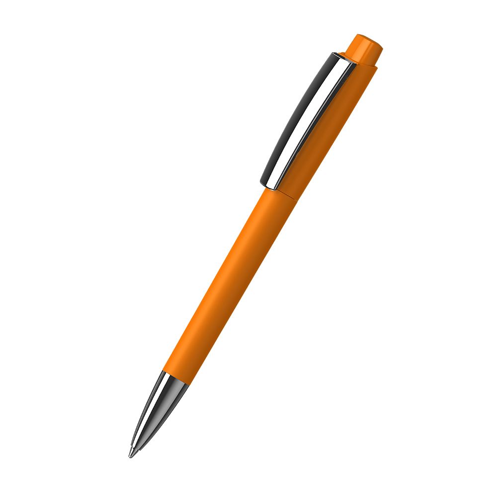 Druckkugelschreiber Zeno softtouch/high gloss MMn - softtouch hellorange - hellorange-556