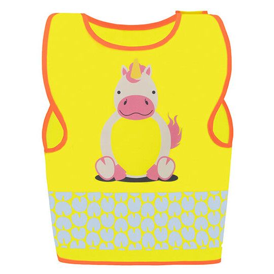 Children's Safety Vest Funtastic Wildlife CO² Neutral - unicorn yellow-144