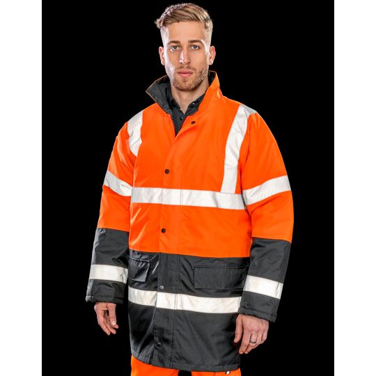 Motorway 2-Tone Safety Coat - fluorescent yellow - black-530