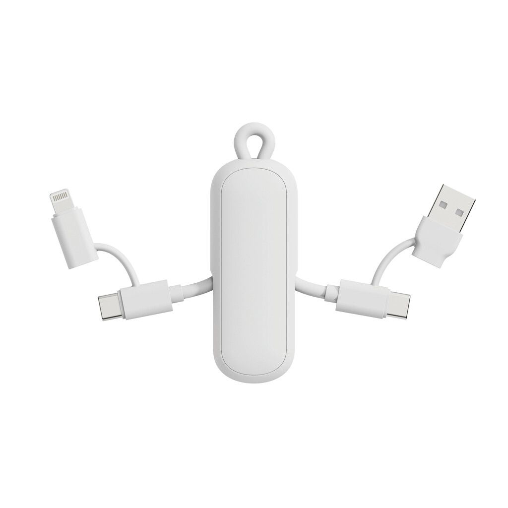 Urban Vitamin Dublin 100W 4-in-1-Kabel am Schlüsselanhänger - weiß-381