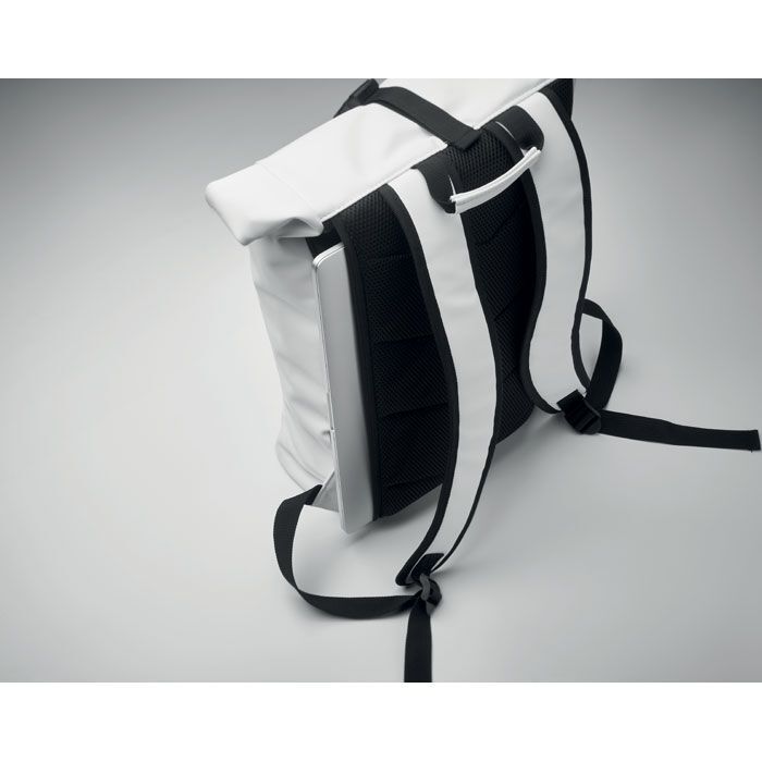 15" Rolltop-Rucksack PU BAI ROLL - weiß-405