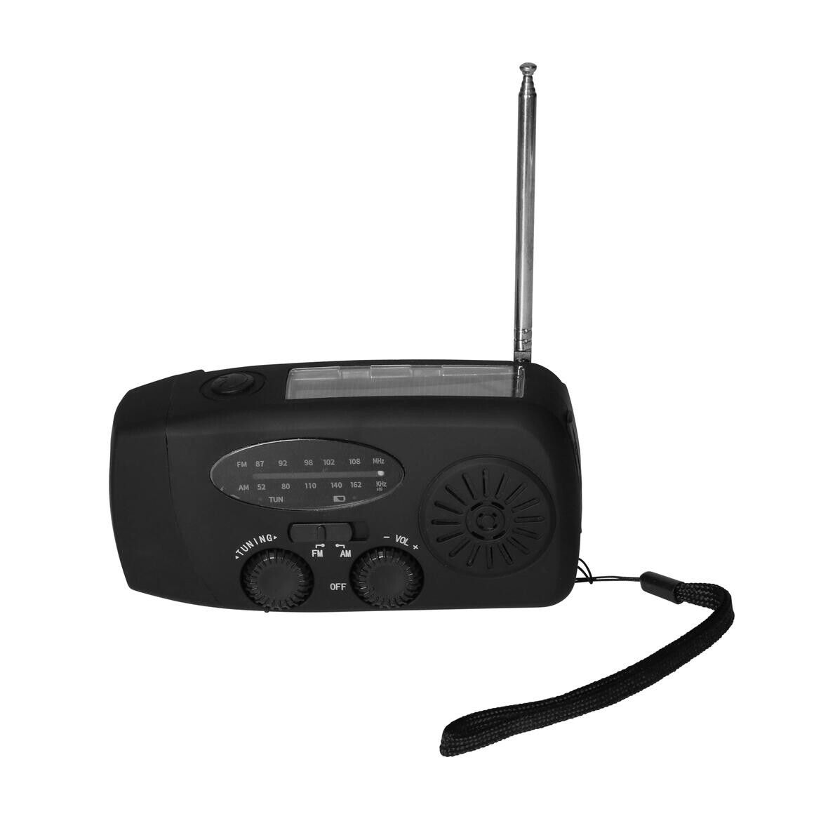 Kurbelradio mit Taschenlampe Volt - schwarz-439