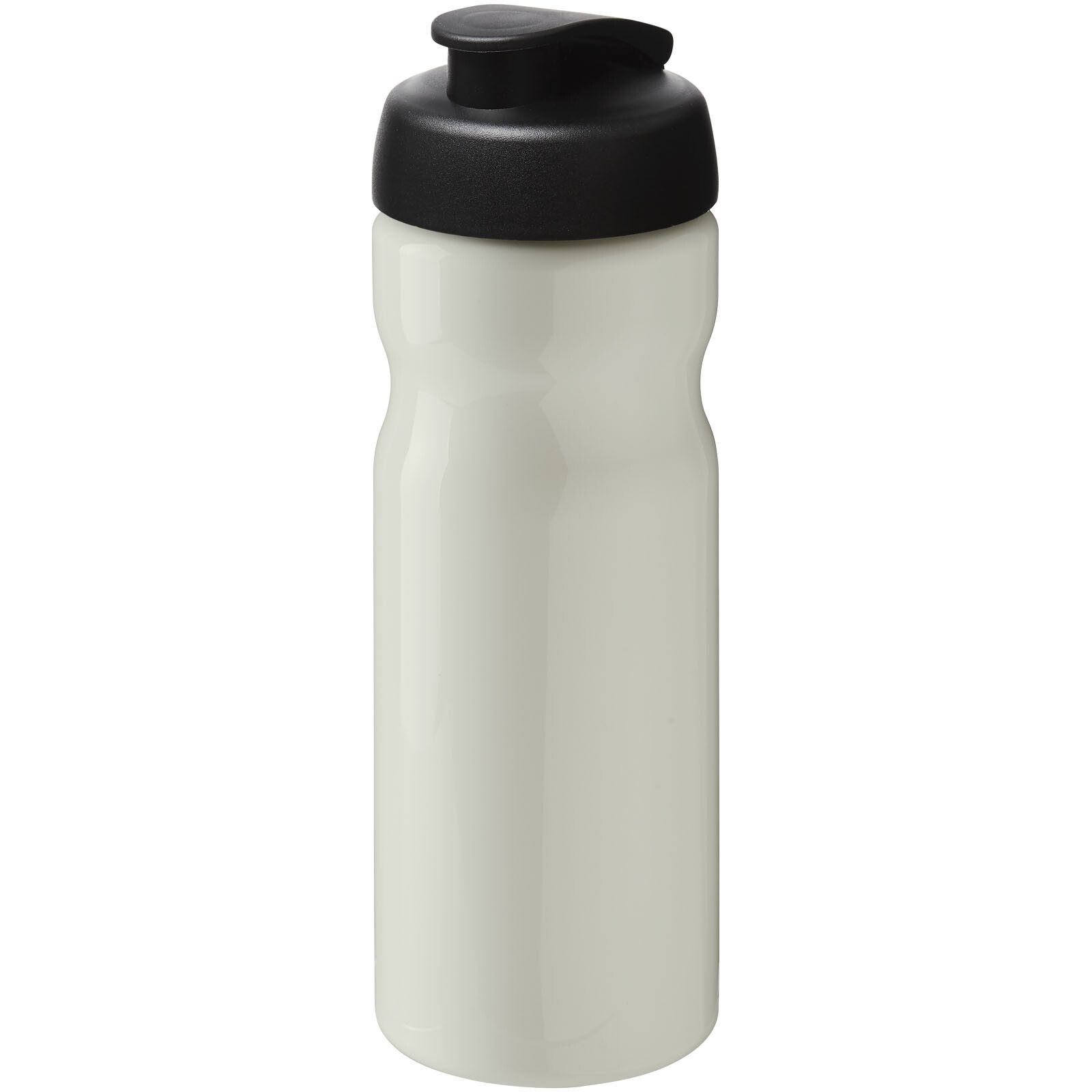 H2O Active Eco Base 650 ml Sportflasche mit Klappdeckel - elfenbeinweiß -  schwarz-969