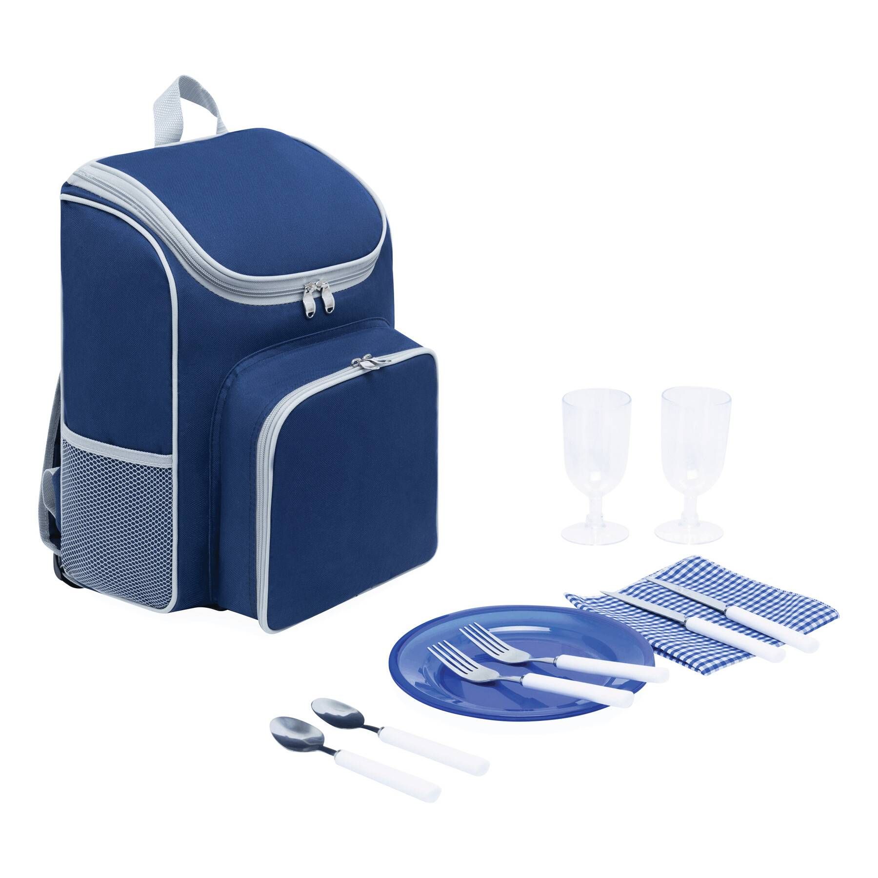 Picknick-Rucksack OUTSIDE - blau - grau-865