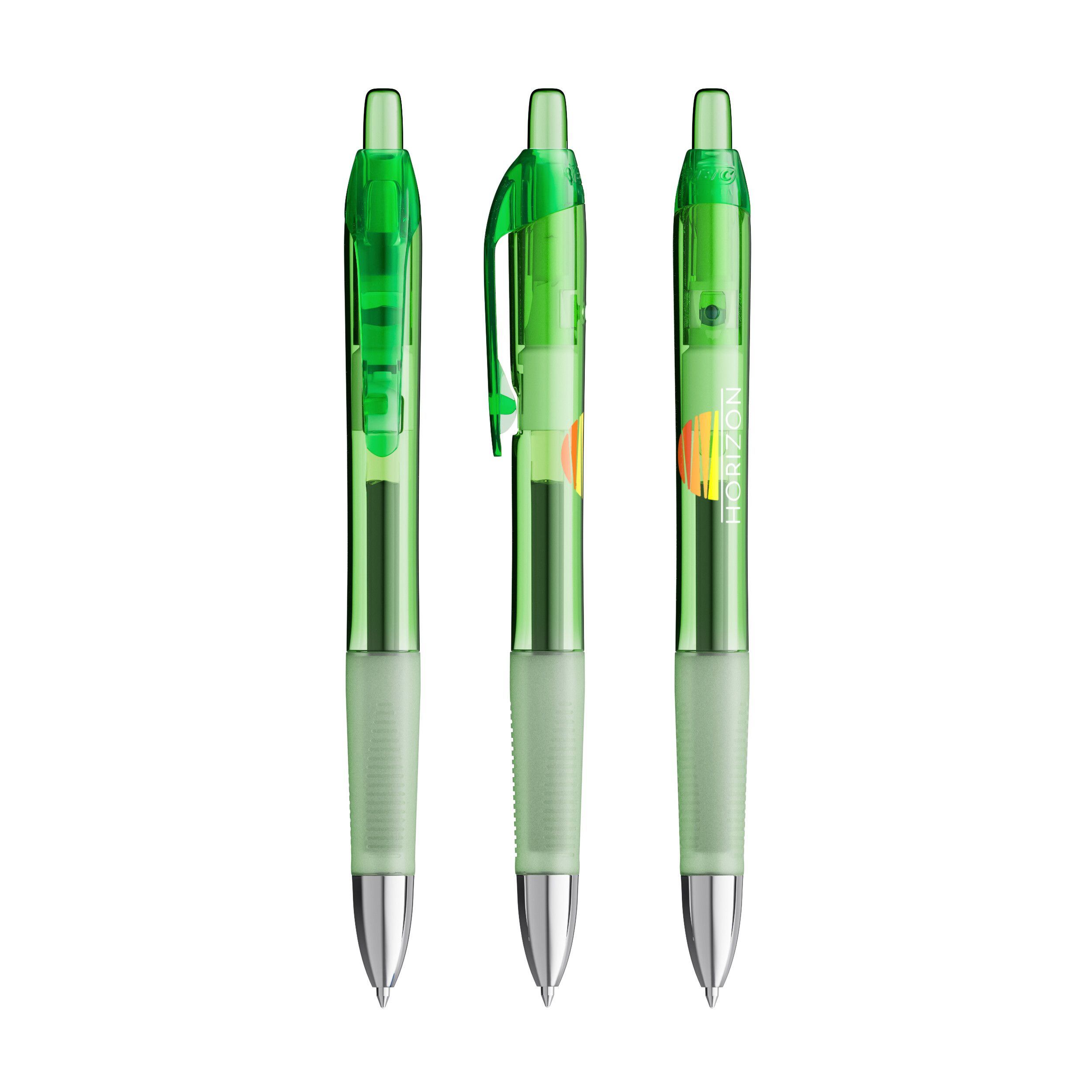 BIC® Intensity® Gel Clic, Mine schwarz - transparent grün - transparent grün-86
