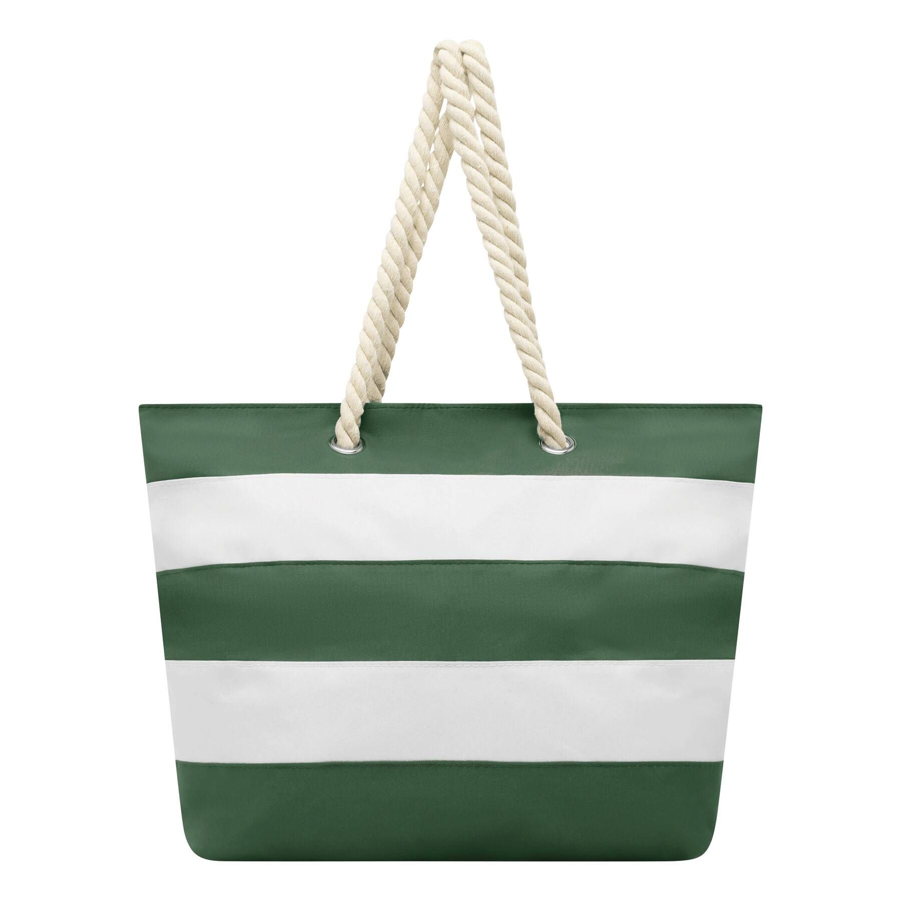 Strandtasche SYLT - grün - weiß-614