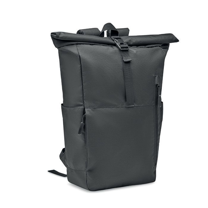 Rolltop-Rucksack 300D RPET VALLEY ROLLPACK - schwarz-831