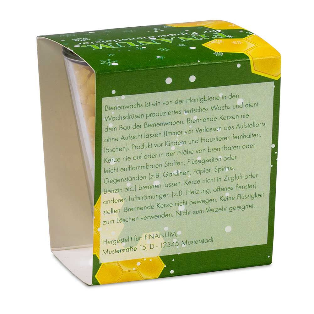 Kerzenglas mit Bienenwachsgranulat-454